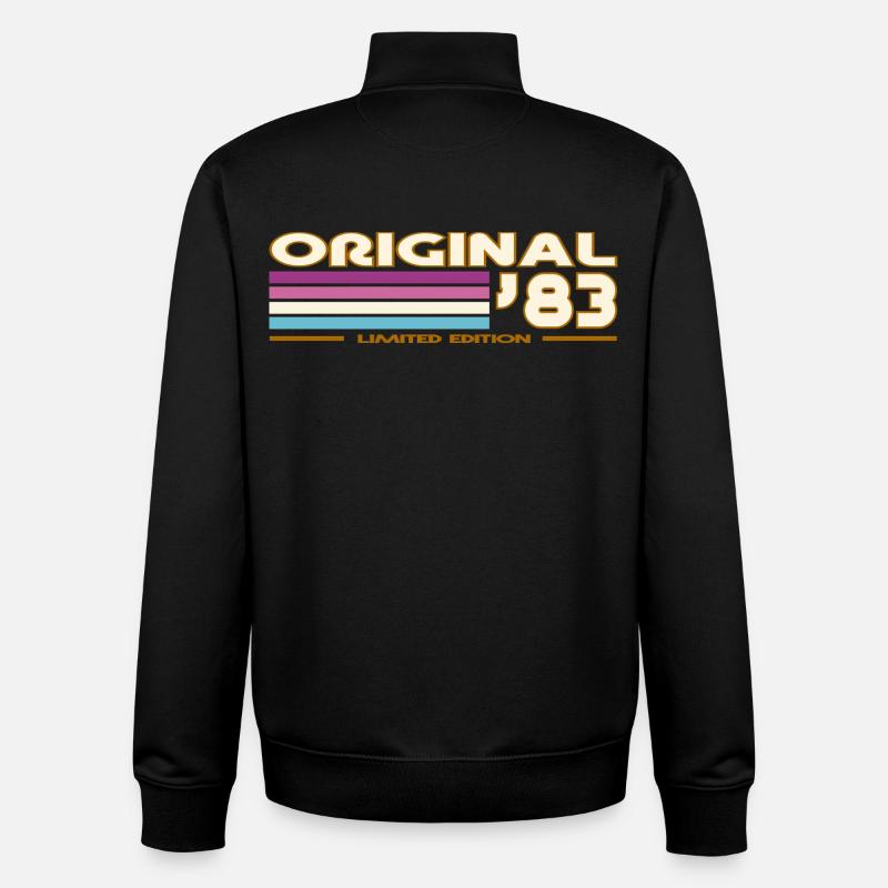 1983 - Sweat zippé unisexe en coton bio Stanley/Stella - noir