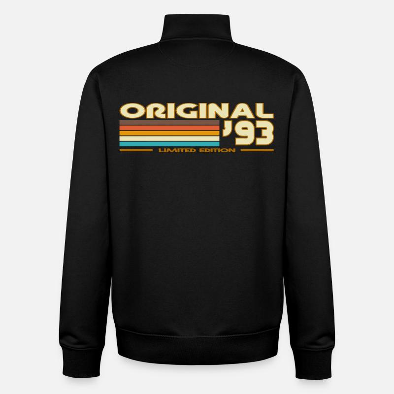 1993 - Sweat zippé unisexe en coton bio Stanley/Stella - noir