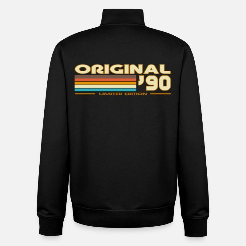1990 - Sweat zippé unisexe en coton bio Stanley/Stella - noir