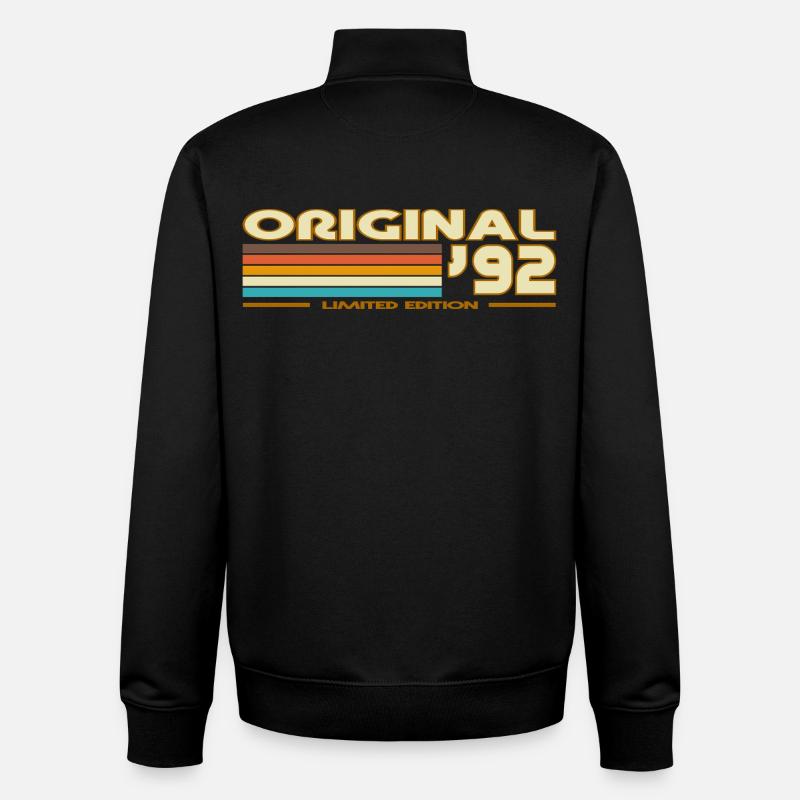 1992 - Sweat zippé unisexe en coton bio Stanley/Stella - noir