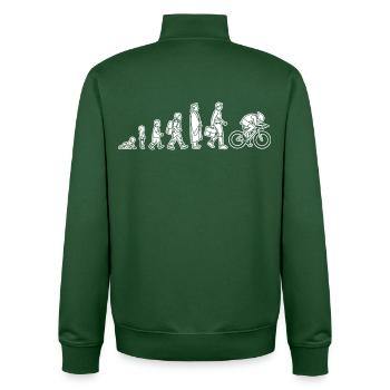 Evolution eines Radfahrers - Unisex Organic Zip Sweatshirt von Stanley/Stella - Flaschengrün - Hinten - AI Model Male 185 dark (185cm)