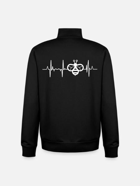 Beekeeper heartbeat - Unisex Organic Zip Sweatshirt by Stanley/Stella - black