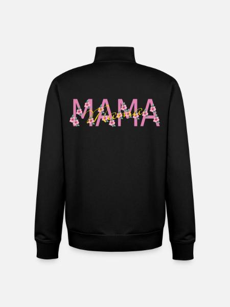 rosa Blumen für Mama - Unisex Organic Zip Sweatshirt von Stanley/Stella - Schwarz