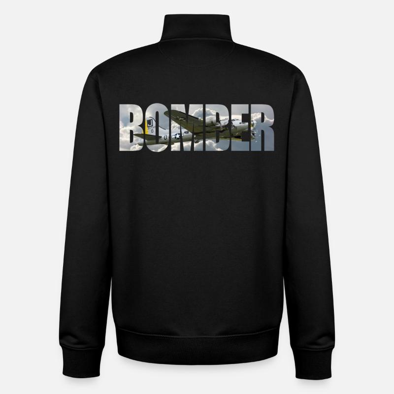 Bomber B-17 Flying Fortress - Unisex Organic Zip Sweatshirt von Stanley/Stella - Schwarz