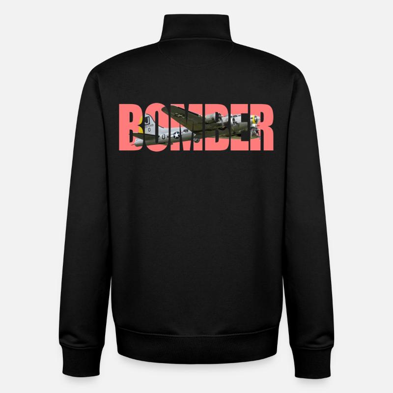 Bomber B-17 Flying Fortress - Unisex Organic Zip Sweatshirt von Stanley/Stella - Schwarz