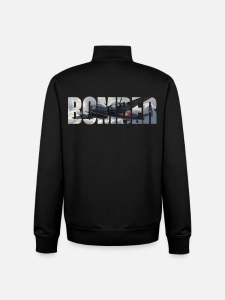Bomber Avro Lancaster - Unisex Organic Zip Sweatshirt by Stanley/Stella - black