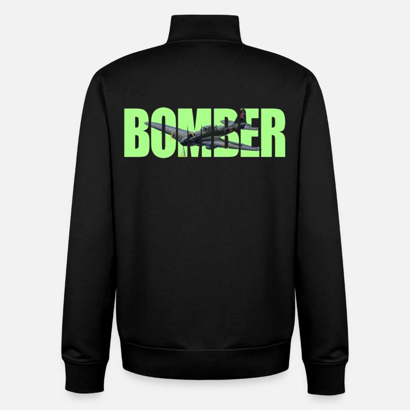 bombardier IL-2 - Sweat zippé unisexe en coton bio Stanley/Stella - noir