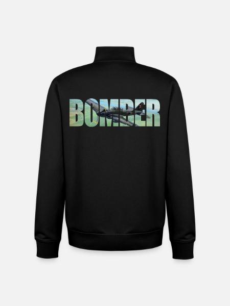 Bomber IL-2 - Unisex Organic Zip Sweatshirt by Stanley/Stella - black