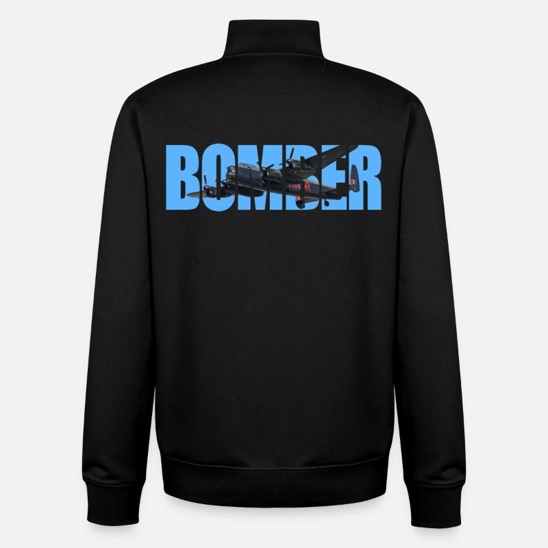 bombardier Avro Lancaster - Sweat zippé unisexe en coton bio Stanley/Stella - noir