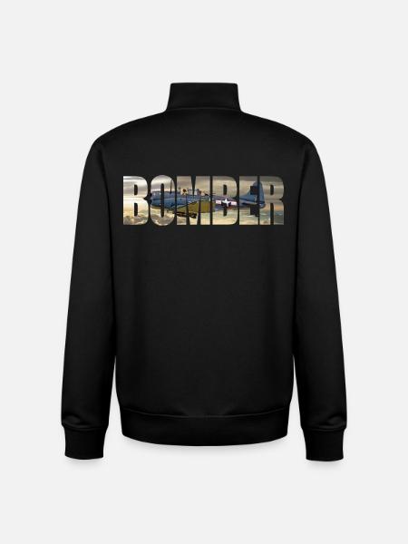Bomber SBD Dauntless - Unisex Organic Zip Sweatshirt by Stanley/Stella - black