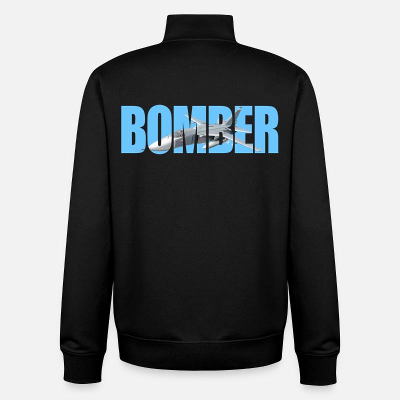 Bomber Su-24 - Unisex Organic Zip Sweatshirt by Stanley/Stella - black