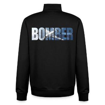 Bomber Tu-160 - Unisex Organic Zip Sweatshirt von Stanley/Stella - Schwarz - Hinten - AI Model Male 185 light (185cm)