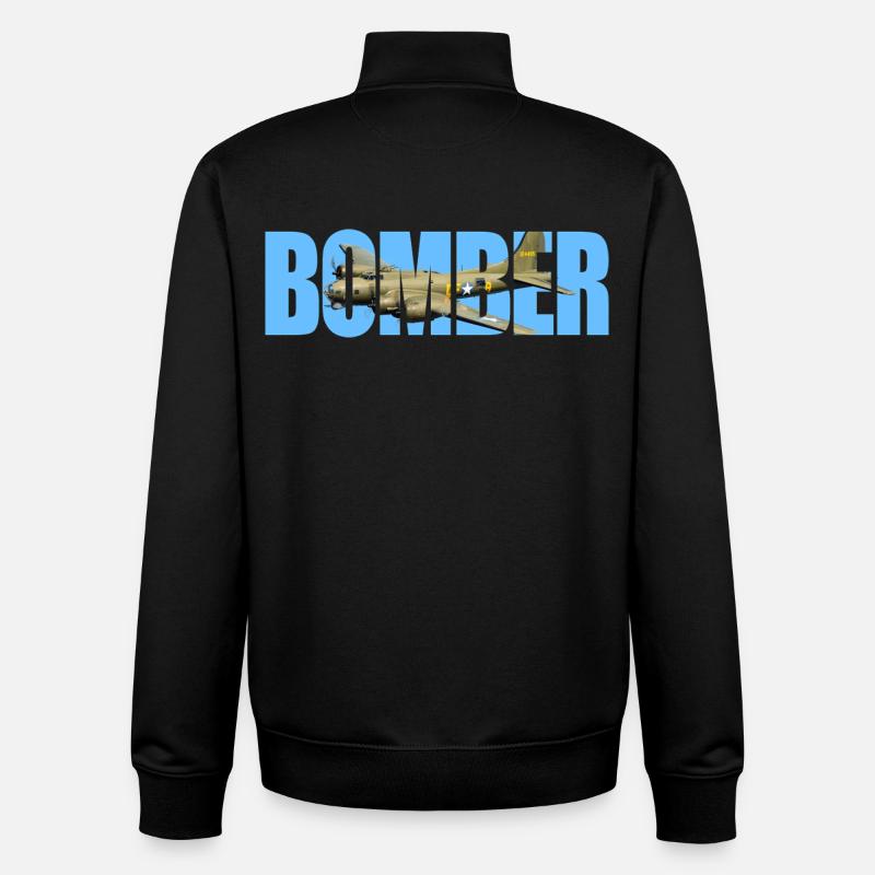 Bomber B-17 Flying Fortress - Unisex Organic Zip Sweatshirt von Stanley/Stella - Schwarz
