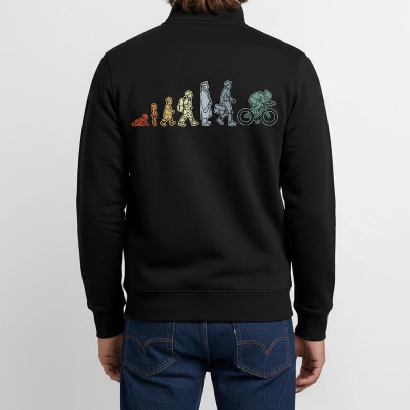 Évolution du cycliste Sweat zippé unisexe en coton bio Stanley/Stella