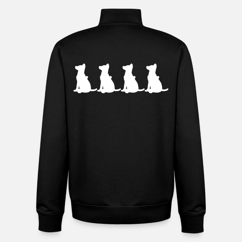 Drôle de berger allemand - Sweat zippé unisexe en coton bio Stanley/Stella - noir