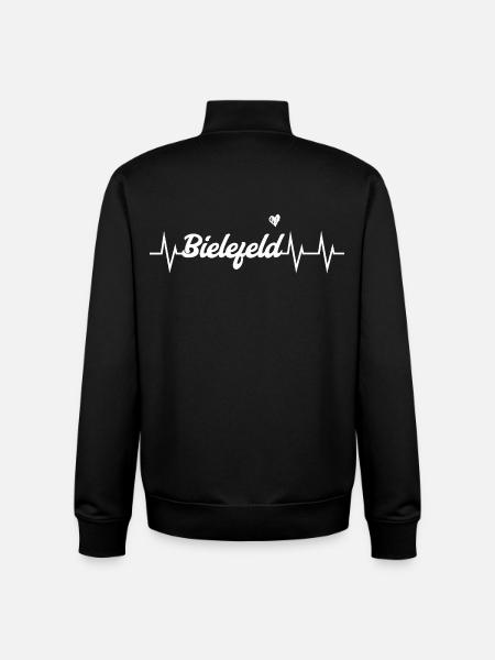 Heartbeat Bielefeld - Unisex Organic Zip Sweatshirt by Stanley/Stella - black