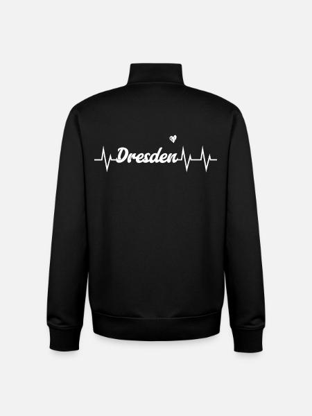 Heartbeat Dresden - Unisex Organic Zip Sweatshirt by Stanley/Stella - black