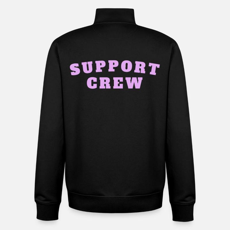 Support Crew - Unisex Organic Zip Sweatshirt by Stanley/Stella - black
