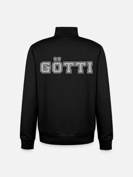 Götti College lettering - Unisex Organic Zip Sweatshirt by Stanley/Stella - black