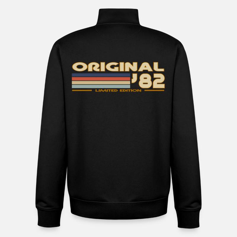 1982 - Sweat zippé unisexe en coton bio Stanley/Stella - noir