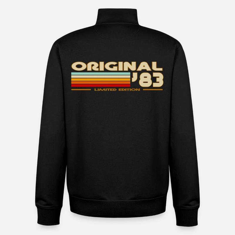 1983 - Sweat zippé unisexe en coton bio Stanley/Stella - noir