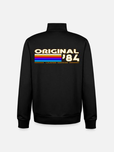 Original 84 Retro Rainbow - Unisex Organic Zip Sweatshirt by Stanley/Stella - black