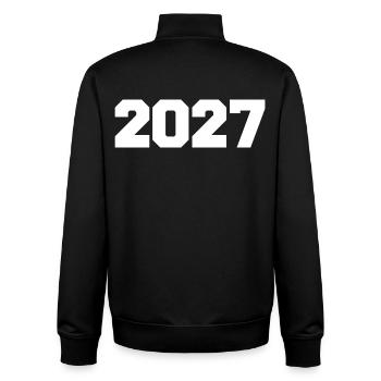 2027 - Unisex Organic Zip Sweatshirt von Stanley/Stella - Schwarz - Hinten - AI Model Male 185 light (185cm)