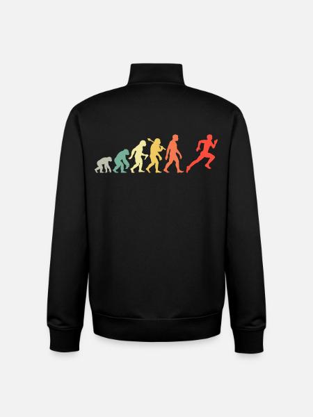 Jogger Evolution für Läufer Jogging - Unisex Organic Zip Sweatshirt von Stanley/Stella - Schwarz