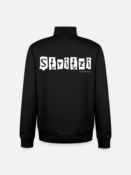 Stritzi - Strolch, cheeky, Austrian dialect - Unisex Organic Zip Sweatshirt by Stanley/Stella - black
