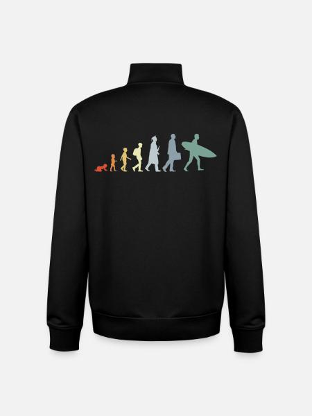 Kind zum Surfer Evolution - Unisex Organic Zip Sweatshirt von Stanley/Stella - Schwarz
