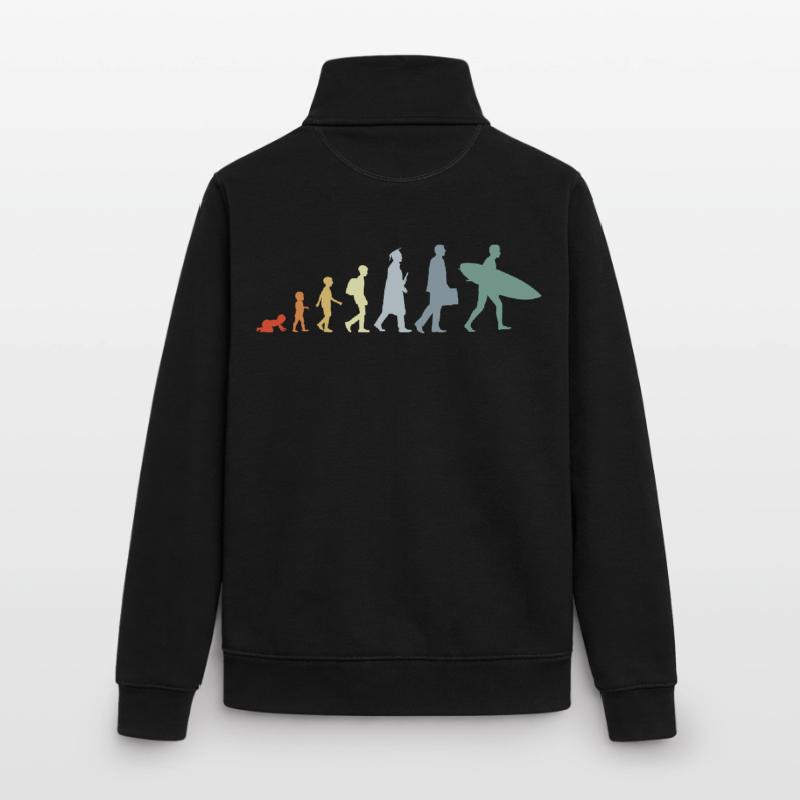 Évolution de l’enfant au surfeur Sweat zippé unisexe en coton bio Stanley/Stella