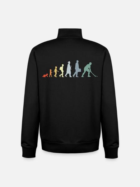 Hockey Evolution - Unisex Organic Zip Sweatshirt by Stanley/Stella - black