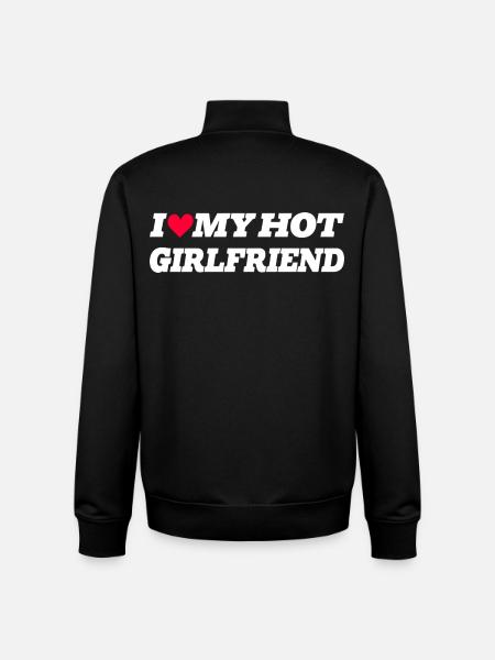 I love my hot girlfriend - Unisex Organic Zip Sweatshirt von Stanley/Stella - Schwarz