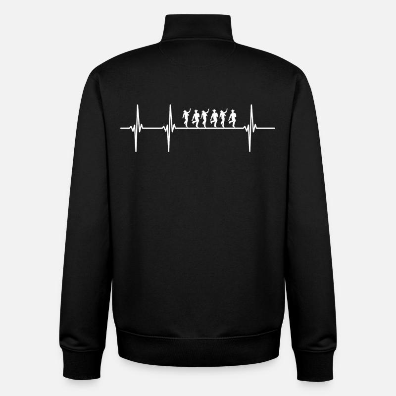 Linedance - Herzschlag - Unisex Organic Zip Sweatshirt von Stanley/Stella - Schwarz