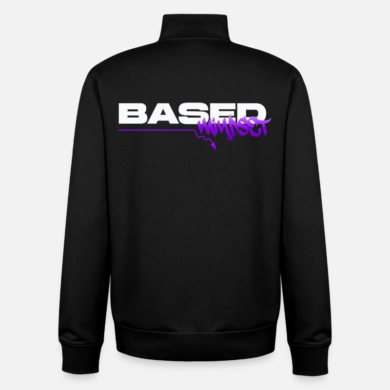 Based Mindset – Streetwear Graffiti Mentality - Unisex Organic Zip Sweatshirt von Stanley/Stella - Schwarz