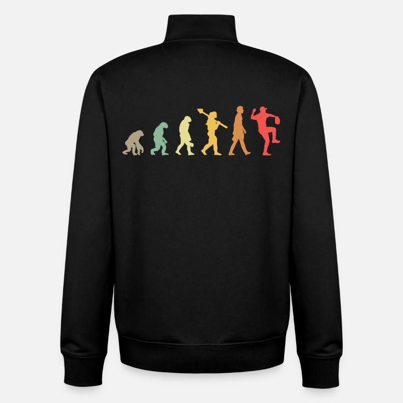 Baseball Evolution - Unisex Organic Zip Sweatshirt von Stanley/Stella - Schwarz
