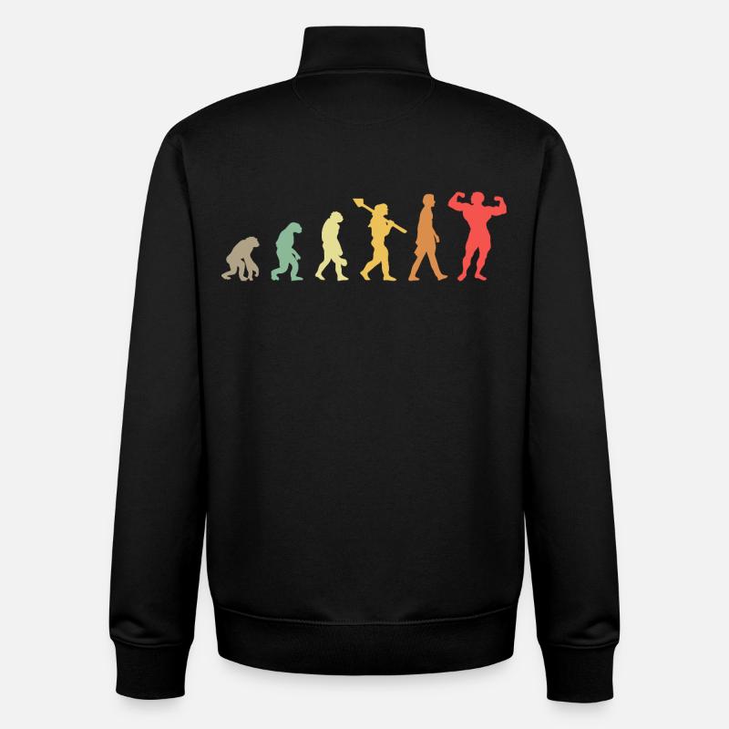 Evolution Bodybuilding - Unisex Organic Zip Sweatshirt von Stanley/Stella - Schwarz