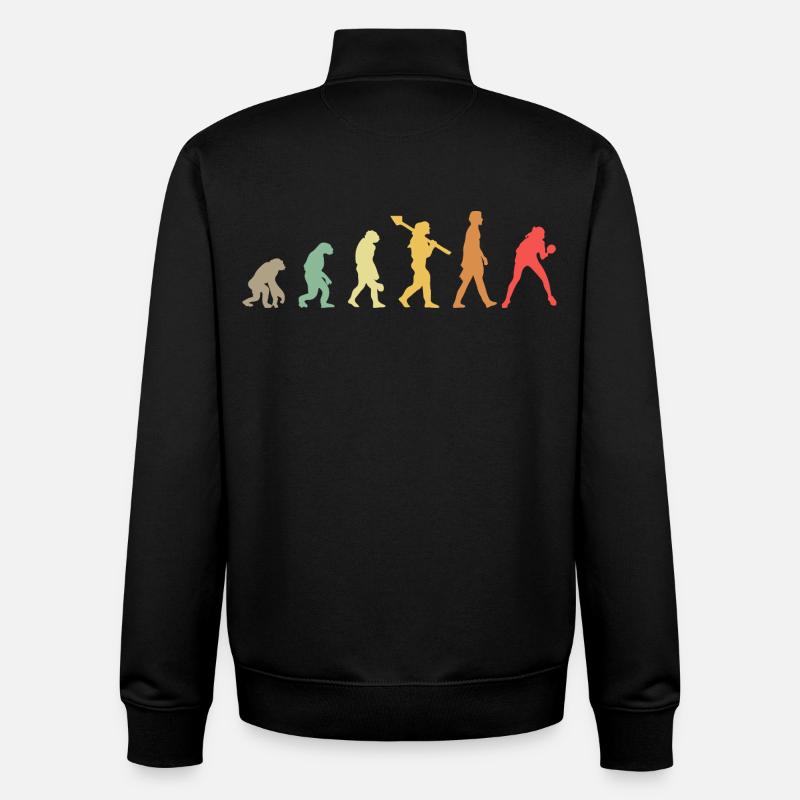 Table Tennis Evolution - Unisex Organic Zip Sweatshirt by Stanley/Stella - black