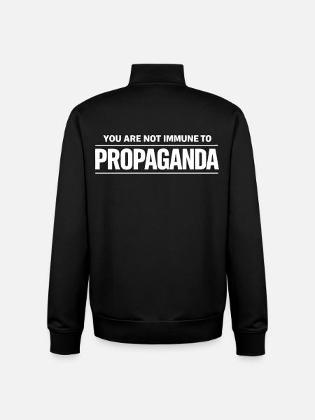 Propaganda Quote - Unisex Organic Zip Sweatshirt by Stanley/Stella - black