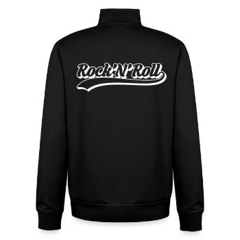 Scénario rétro du rock 'n' roll - Sweat zippé unisexe en coton bio Stanley/Stella - noir - Dos - AI Model Male 185 light (185cm)