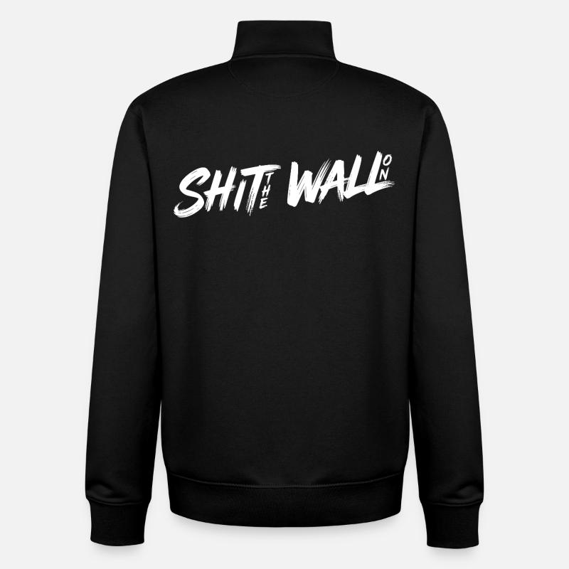Shit the wall on - Unisex Organic Zip Sweatshirt von Stanley/Stella - Schwarz