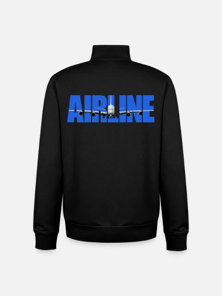 Compagnie aérienne A-380 - Sweat zippé unisexe en coton bio Stanley/Stella - noir