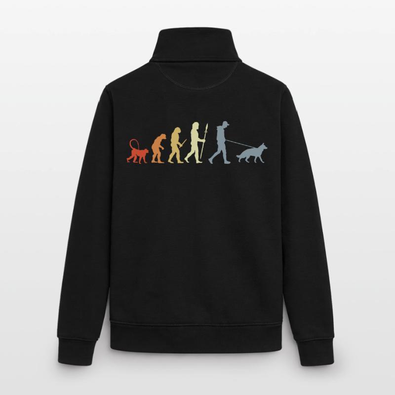 German Shepherd Owner Evolution Unisex Organic Zip Sweatshirt von Stanley/Stella