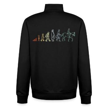 Reitsportler Evolution - Unisex Organic Zip Sweatshirt von Stanley/Stella - Schwarz - Hinten - AI Model Male 185 light (185cm)