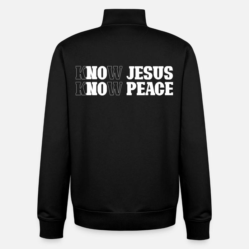 Recognizing Jesus, Finding Peace - Unisex Organic Zip Sweatshirt by Stanley/Stella - black