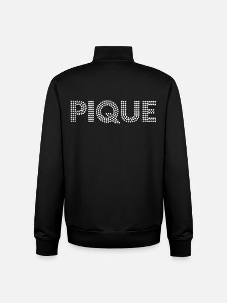 Dot-Piqué lettering - Unisex Organic Zip Sweatshirt by Stanley/Stella - black