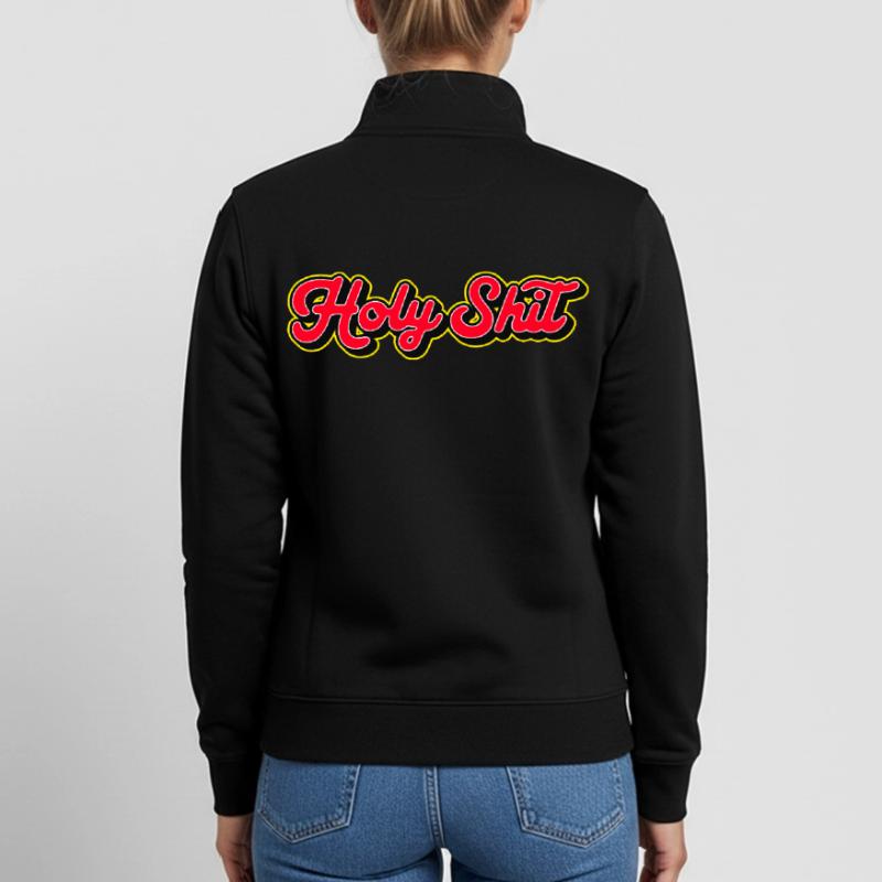 Holy Shit 3D Red Script Sweat zippé unisexe en coton bio Stanley/Stella