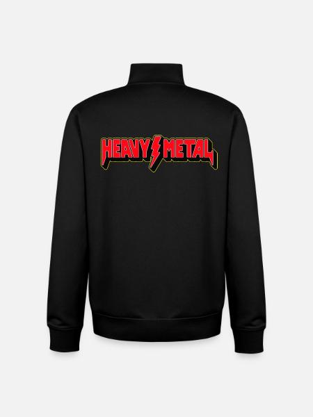 Heavy Metal 3D-Logo - Unisex Organic Zip Sweatshirt von Stanley/Stella - Schwarz