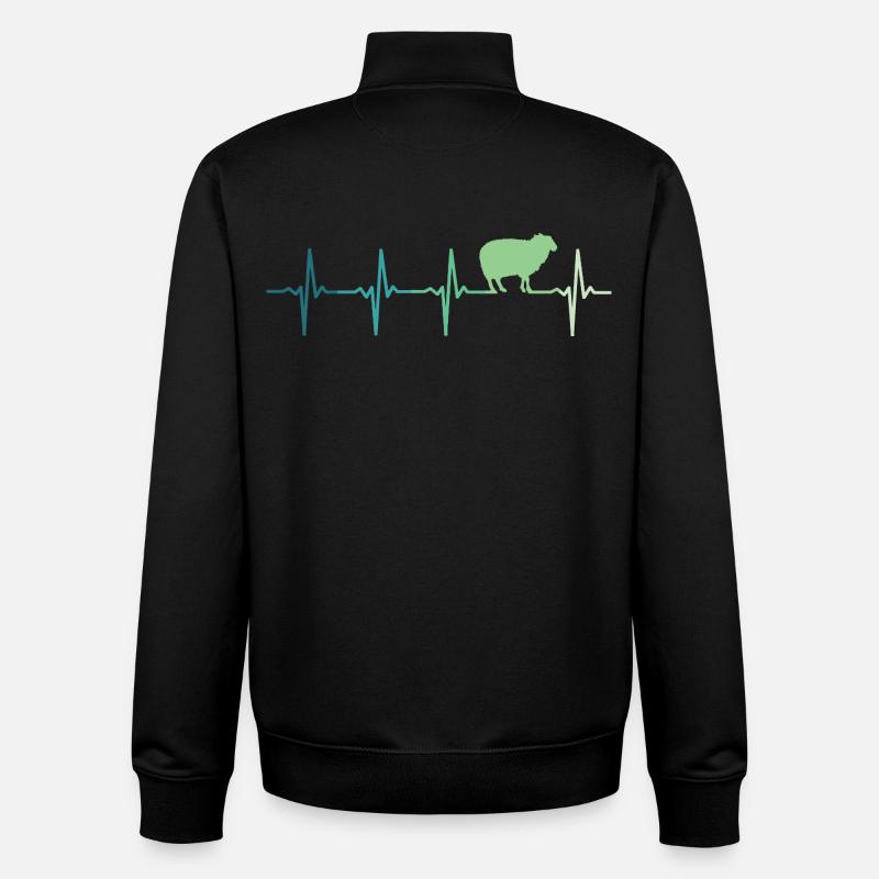 Schafsherzschlag Schaf, Schaf, Schaf - Unisex Organic Zip Sweatshirt von Stanley/Stella - Schwarz