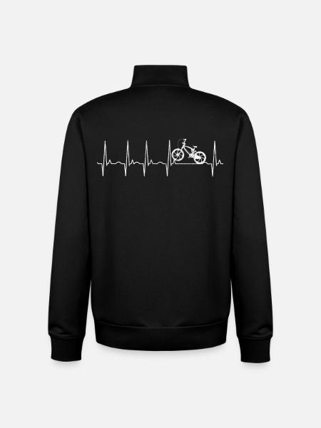 Fahrrad - Radfahrer Design - Unisex Organic Zip Sweatshirt von Stanley/Stella - Schwarz